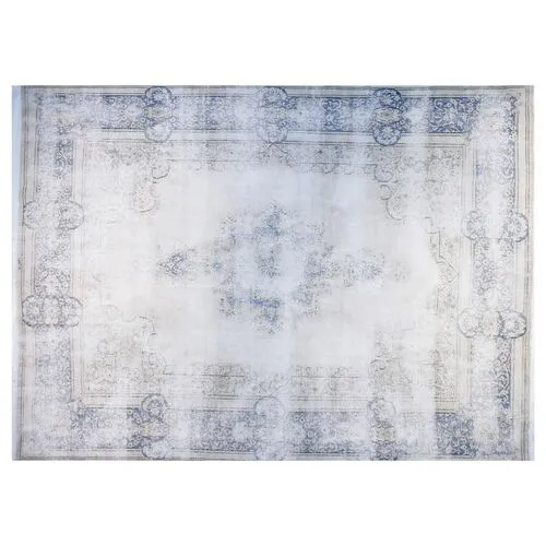 9'6"x12'6" Ava Rug - Ivory/Blue - F.J. Kashanian - Blue