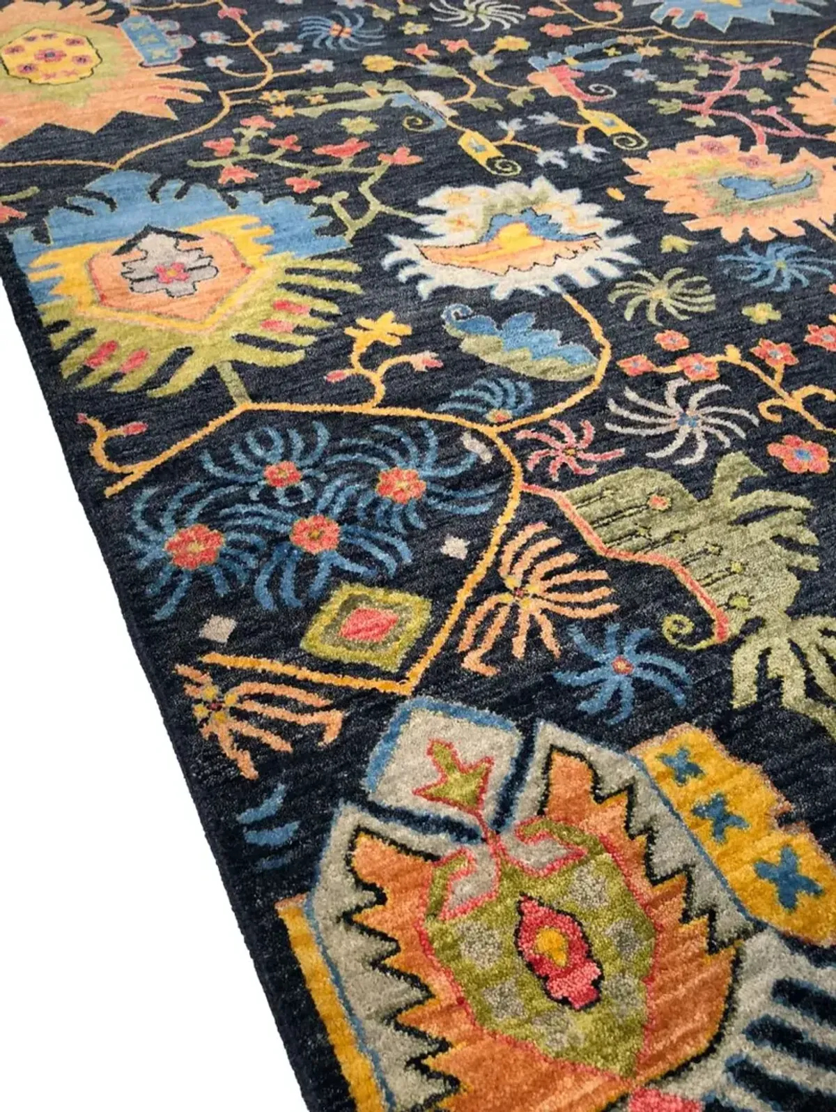 9'x12' Sari Liam Rug, Navy Blue