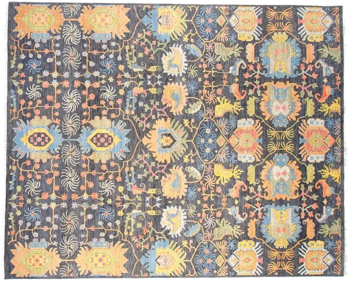 9'x12' Sari Liam Rug, Navy Blue