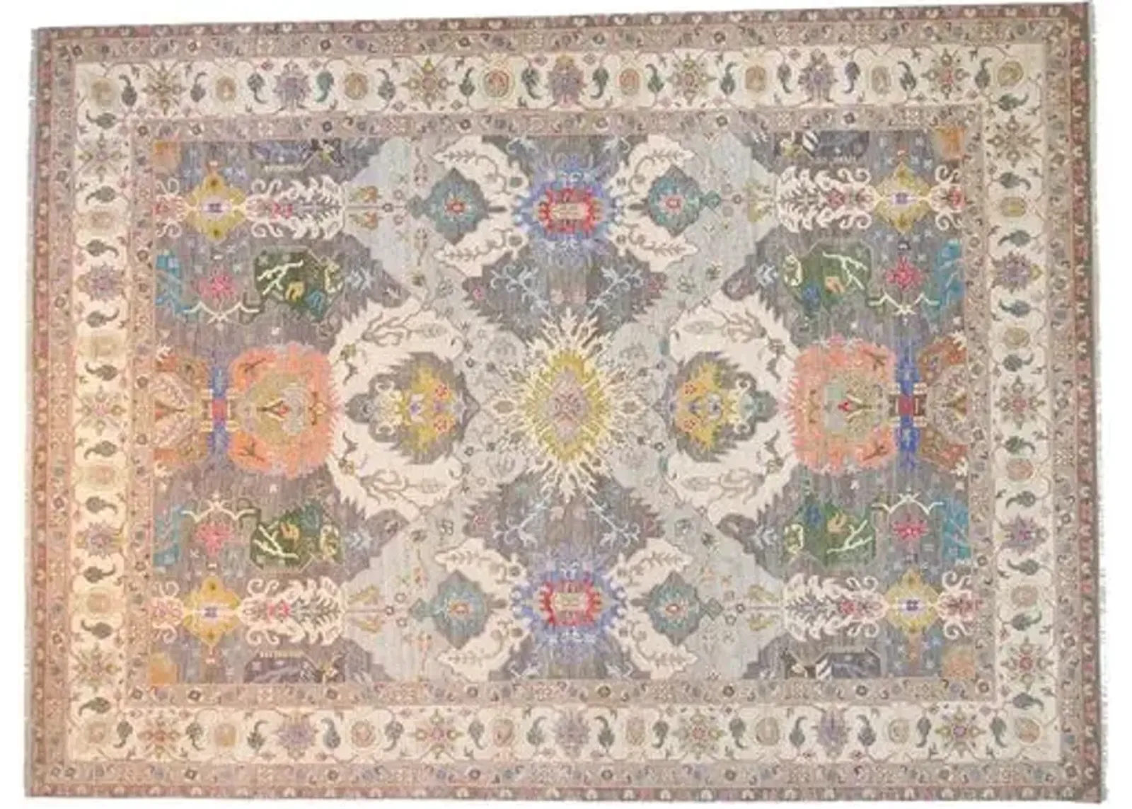 9'x12' Sari Circa Alexa Rug - Gray - F.J. Kashanian - Gray