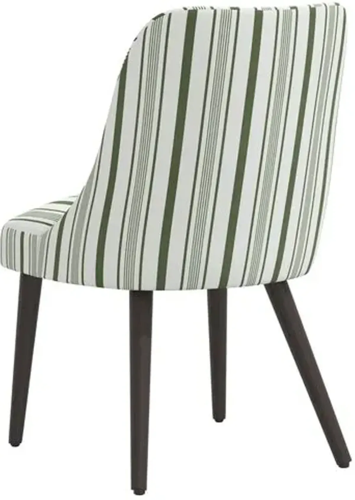 Set of 2 Barron Side Chairs - Luli Stripe - Green