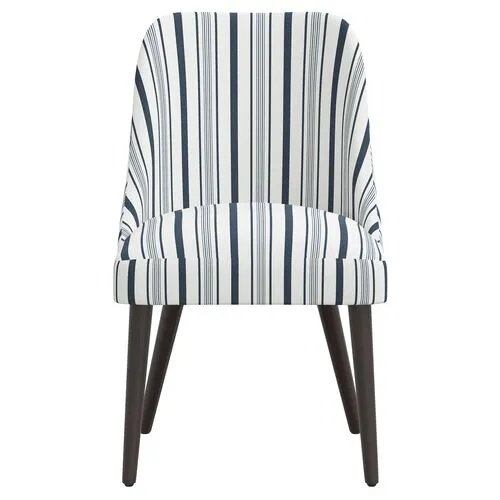 Set of 2 Barron Side Chairs - Luli Stripe - Blue