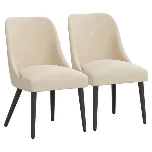 Set of 2 Barron Side Chair - Faux Leather - Brown