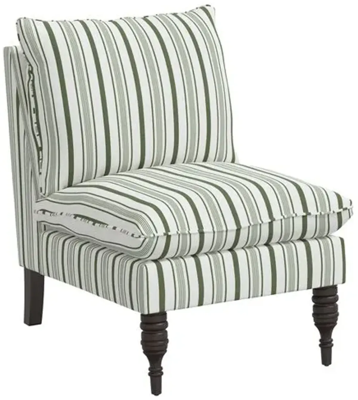 Daphne Slipper Chair - Luli Stripe - Green