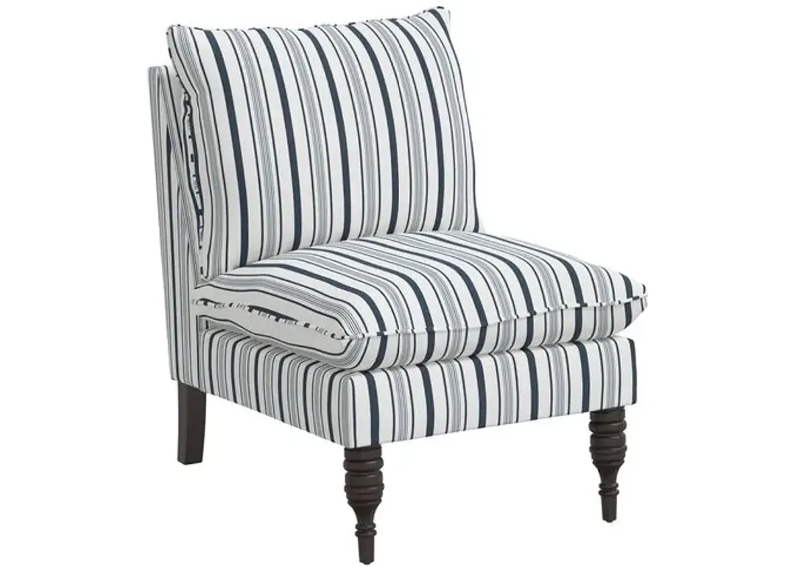 Daphne Slipper Chair - Luli Stripe - Blue