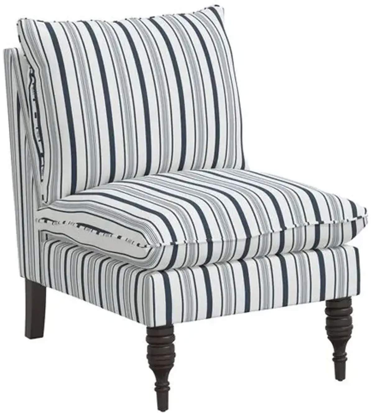 Daphne Slipper Chair - Luli Stripe - Blue