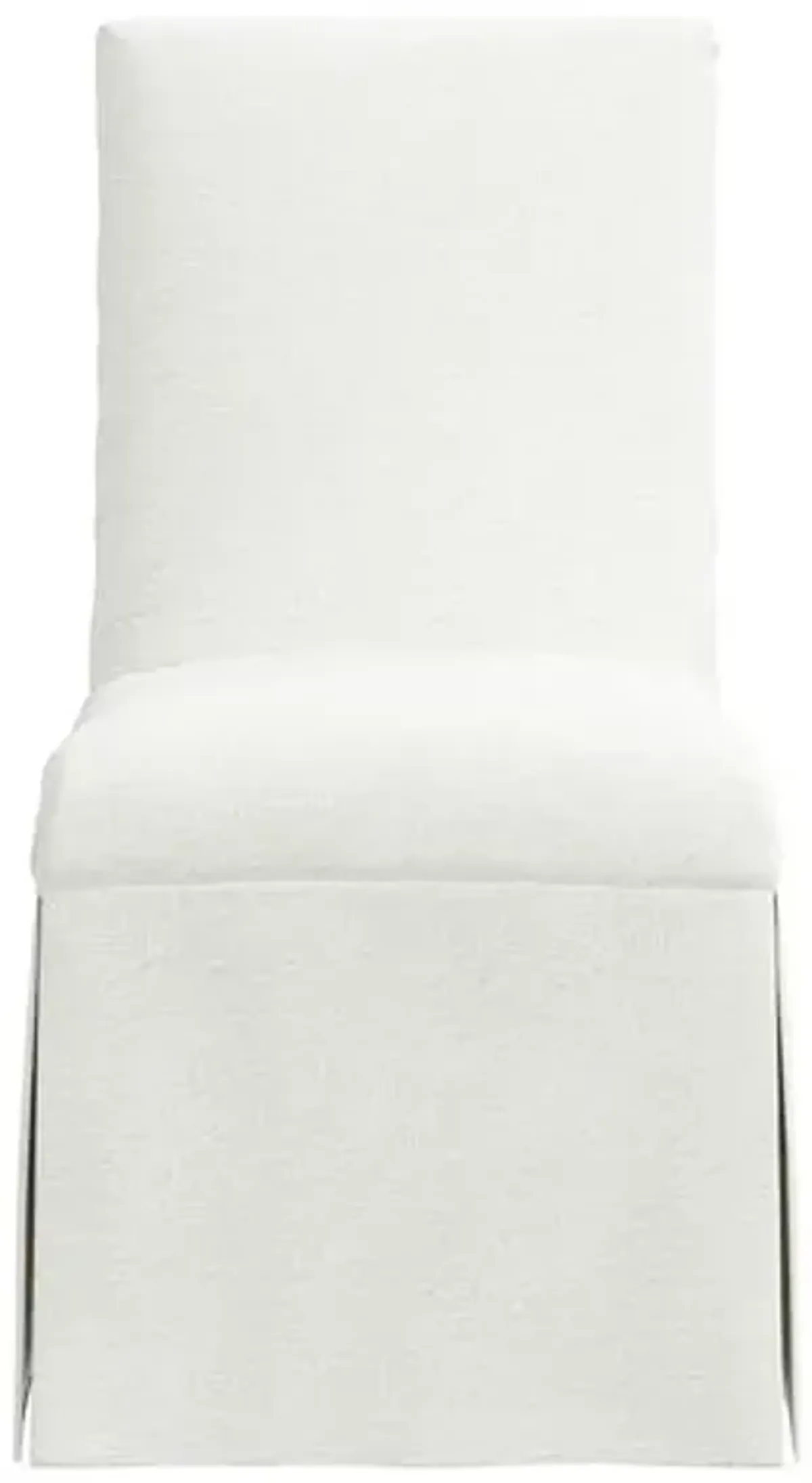 Owen Skirted Slipcover Side Chair - Bouclé - White