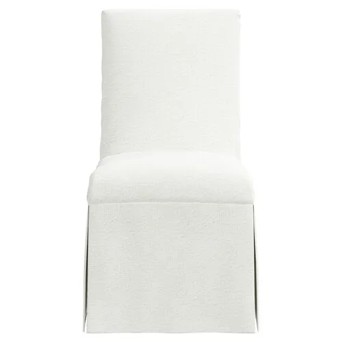 Owen Bouclé Slipcover Side Chair - White