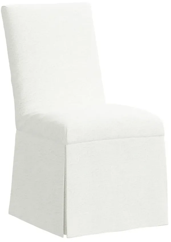 Owen Skirted Slipcover Side Chair, Bouclé