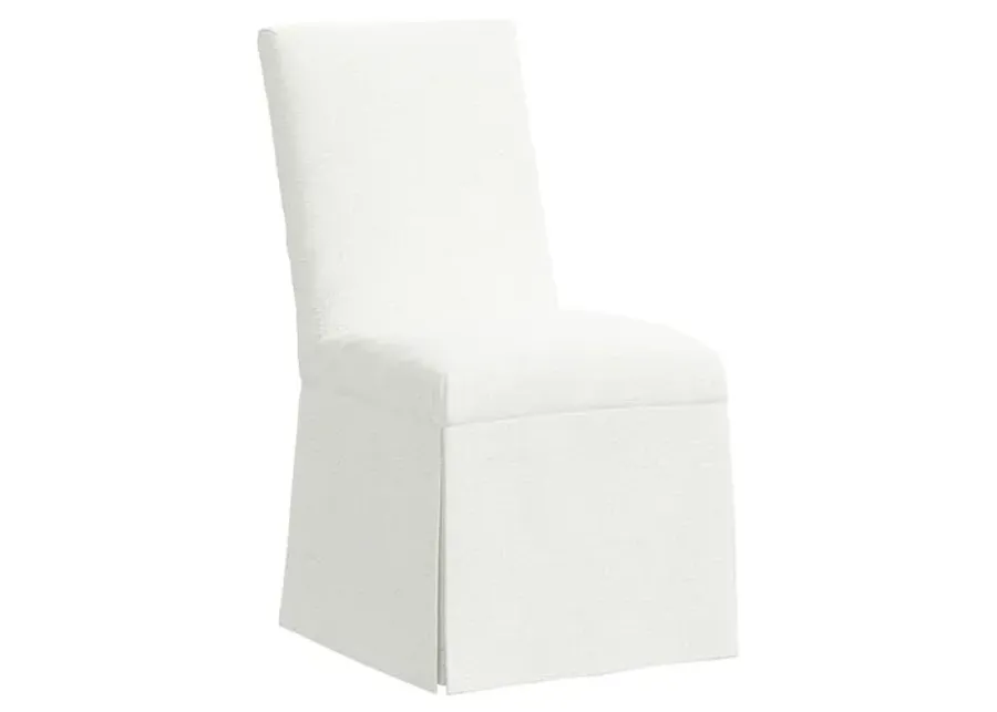 Owen Bouclé Slipcover Side Chair - White