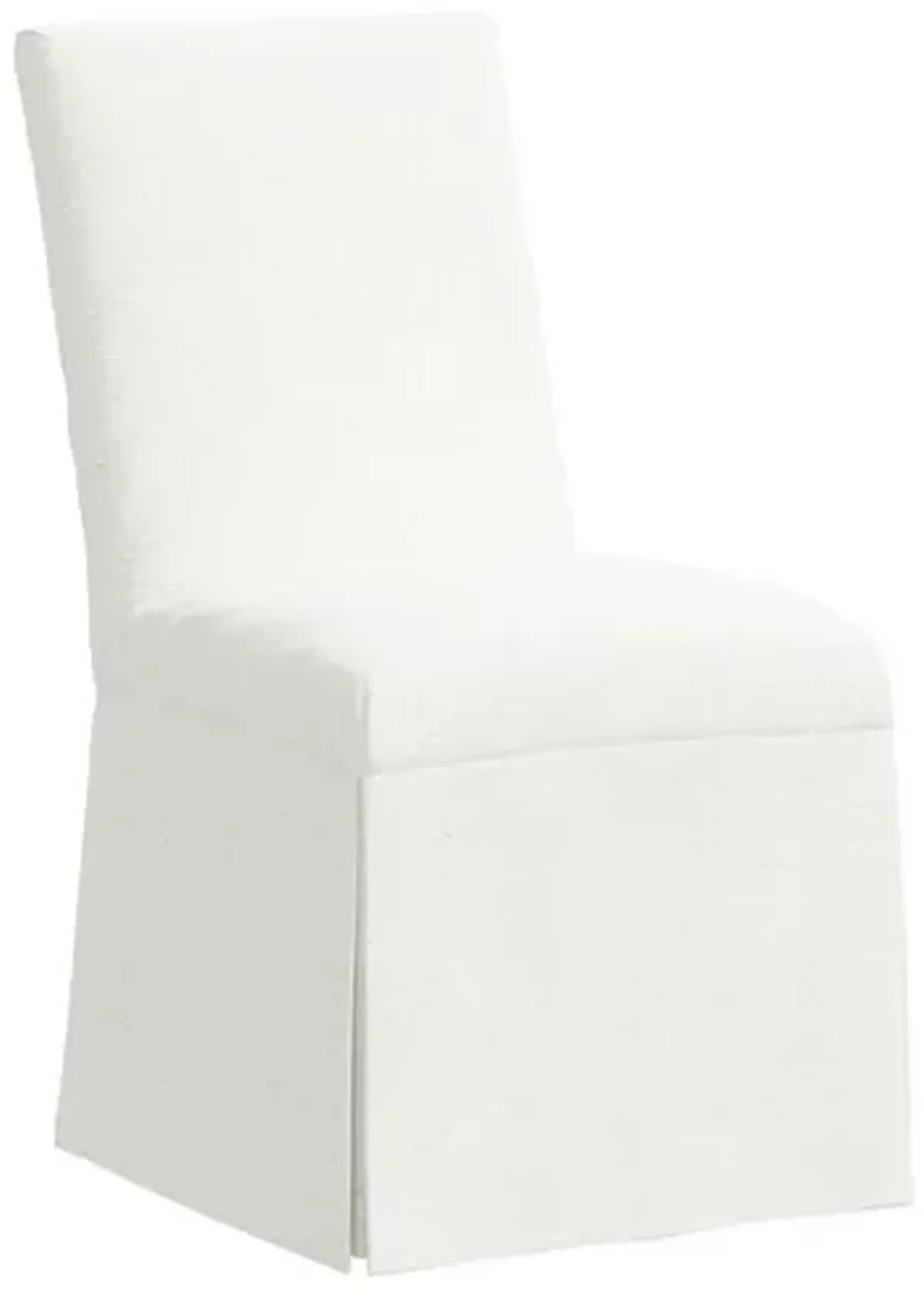 Owen Skirted Slipcover Side Chair - Bouclé - White