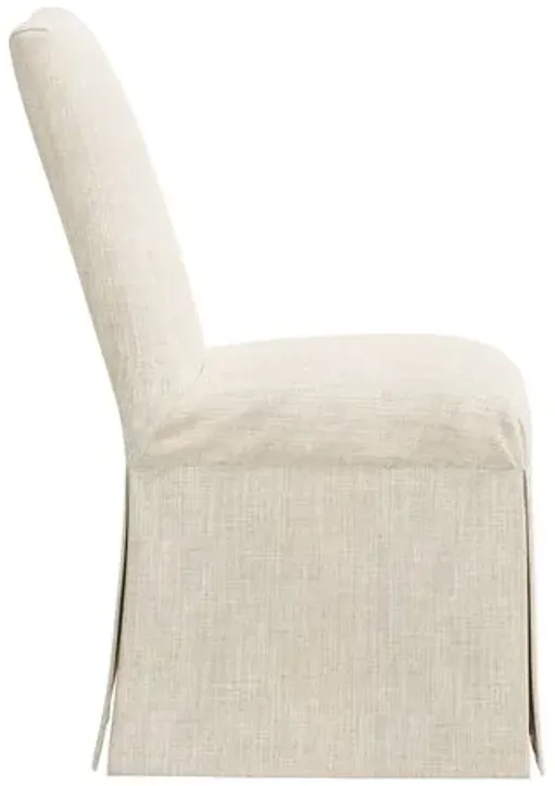 Owen Linen Slipcover Side Chair - Beige