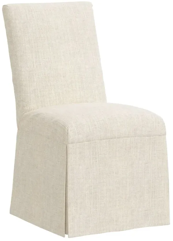 Owen Skirted Slipcover Side Chair, Linen