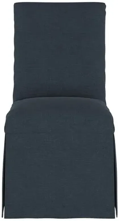 Owen Linen Slipcover Side Chair - Blue