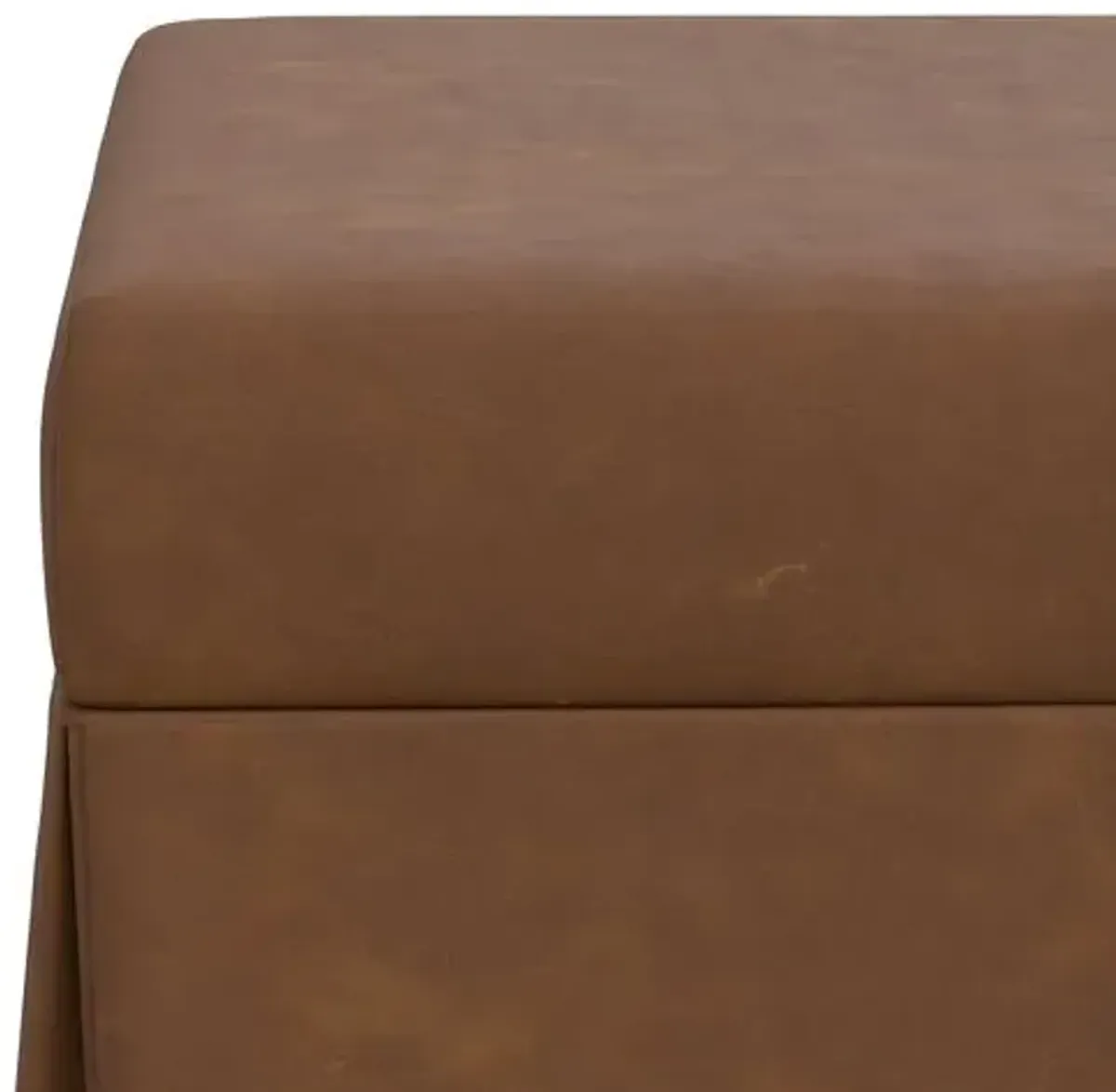 Hayworth Faux Leather Storage Bench - Brown