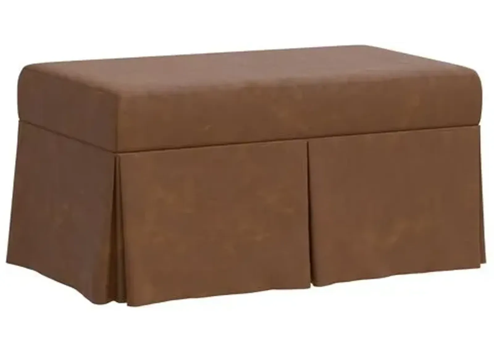 Hayworth Faux Leather Storage Bench - Brown