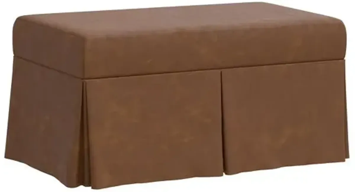 Hayworth Faux Leather Storage Bench - Brown