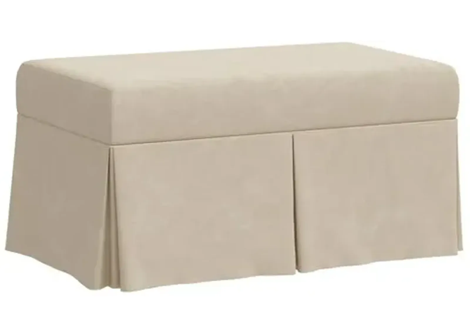 Hayworth Faux Leather Storage Bench - Beige