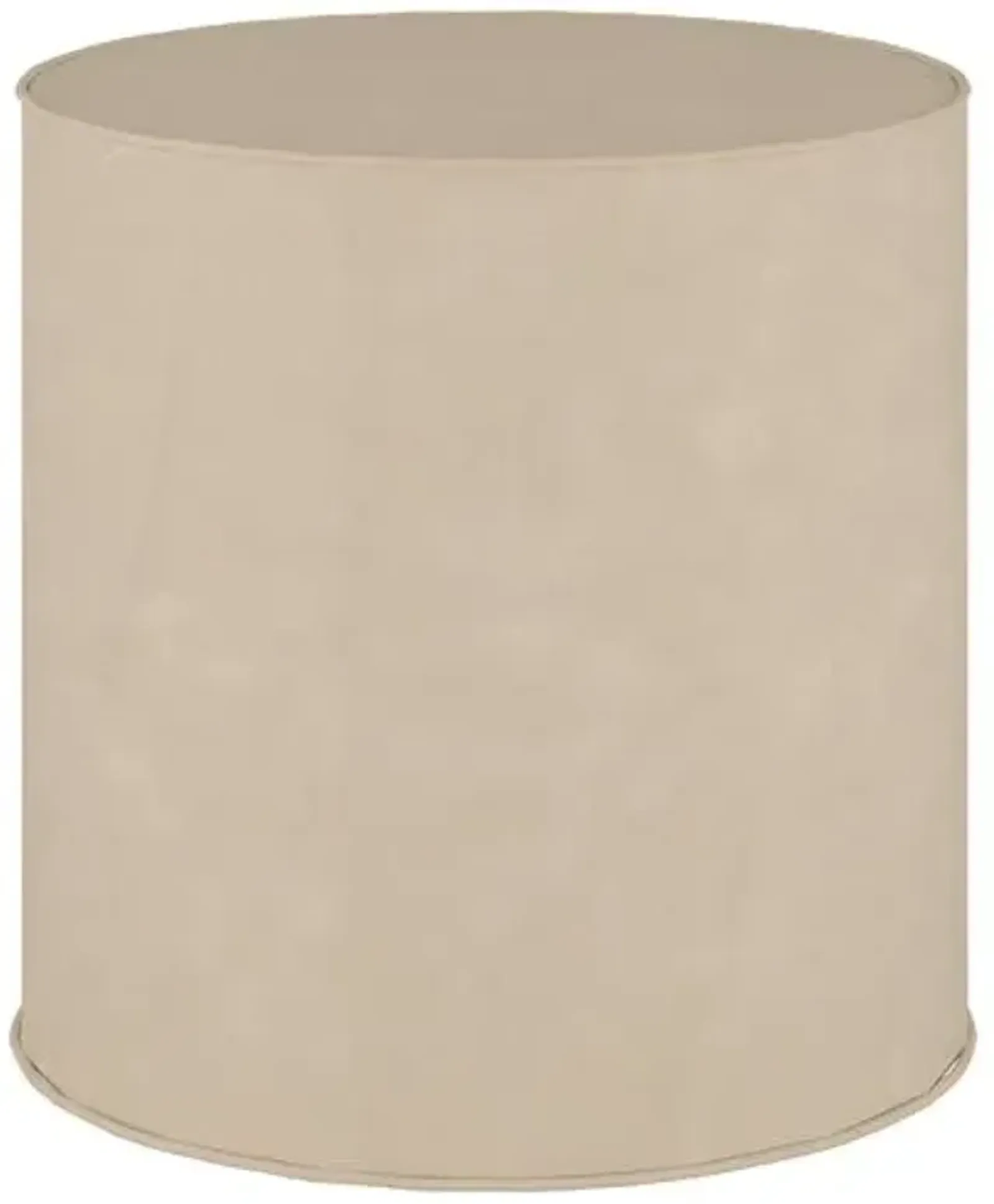 Harper Round Ottoman - Faux Leather - Beige