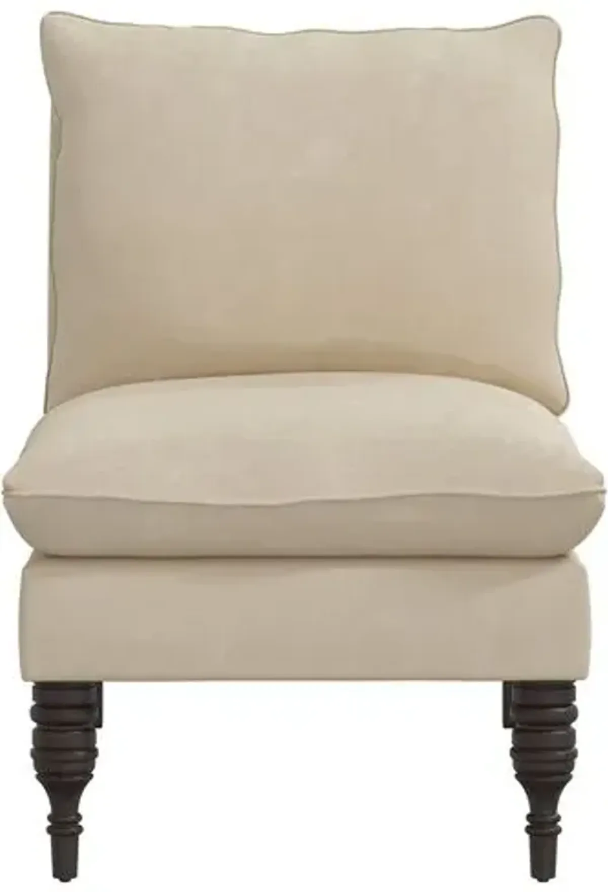 Daphne Slipper Chair - Faux Leather - Beige