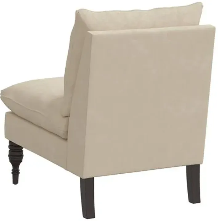 Daphne Slipper Chair - Faux Leather - Beige