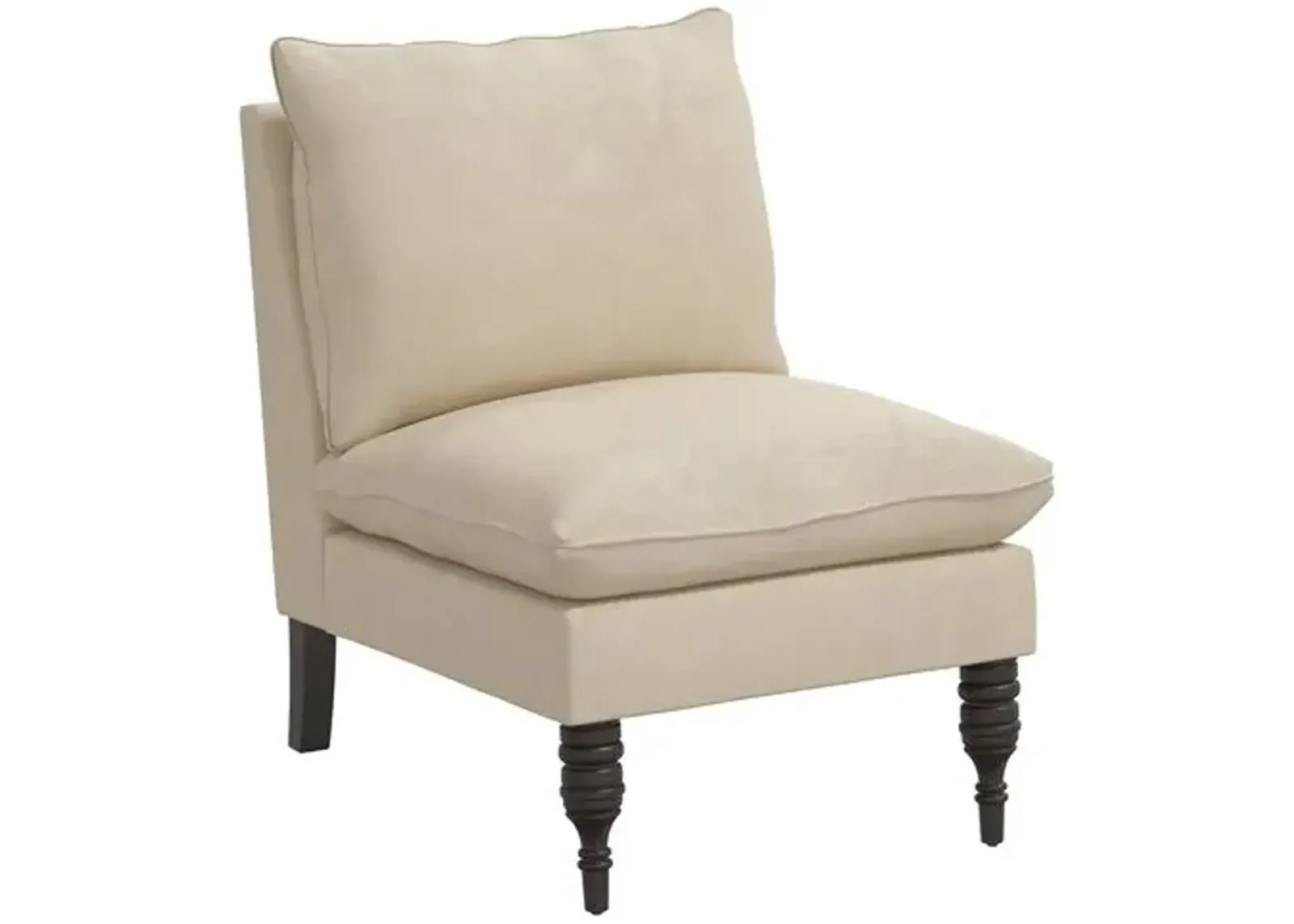 Daphne Slipper Chair - Faux Leather - Beige