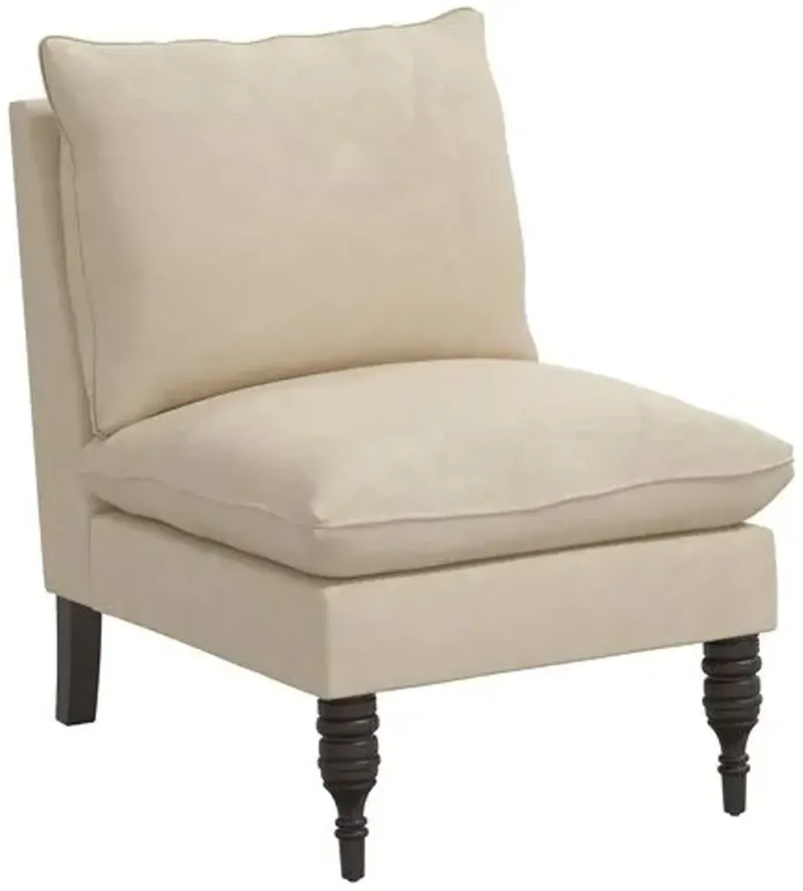 Daphne Slipper Chair - Faux Leather - Beige