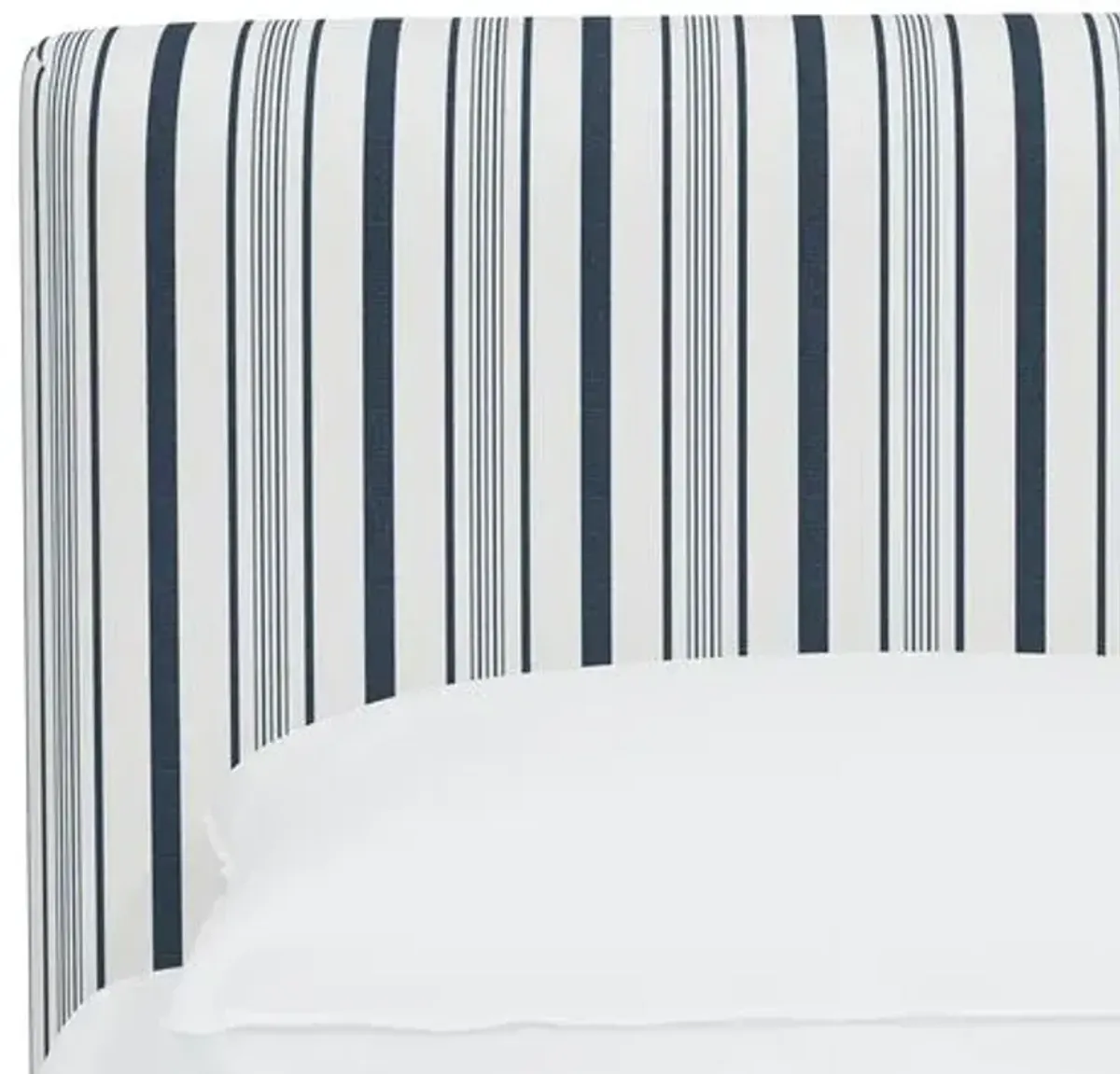 Novak Platform Bed - Luli Stripe - Blue