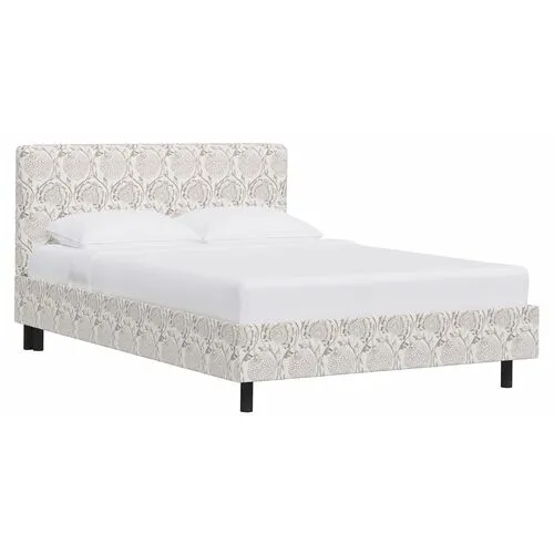 Novak Platform Bed - Ranjit Floral - Brown