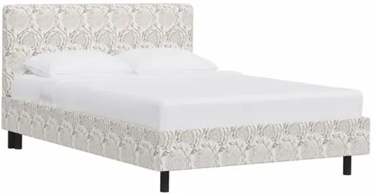 Novak Platform Bed - Ranjit Floral - Brown