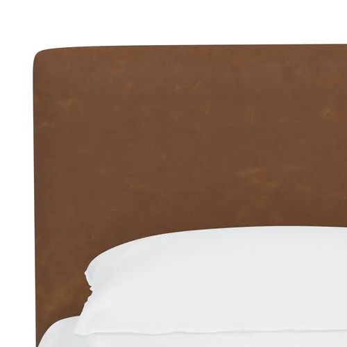 Novak Faux Leather Bed - Brown