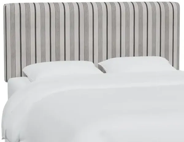 Novak Alcot Stripe Headboard - Coal - Black