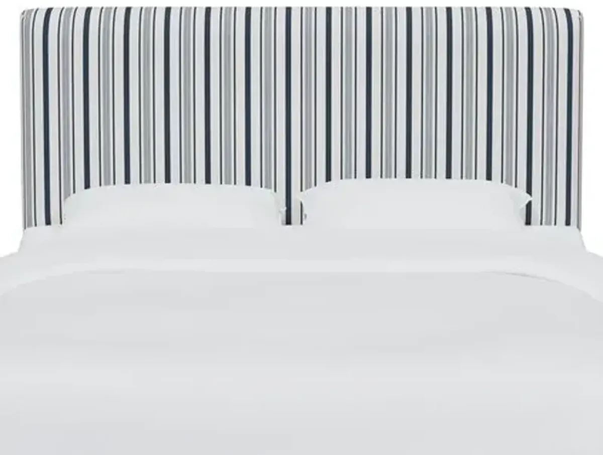 Novak Headboard - Luli Stripe - Blue