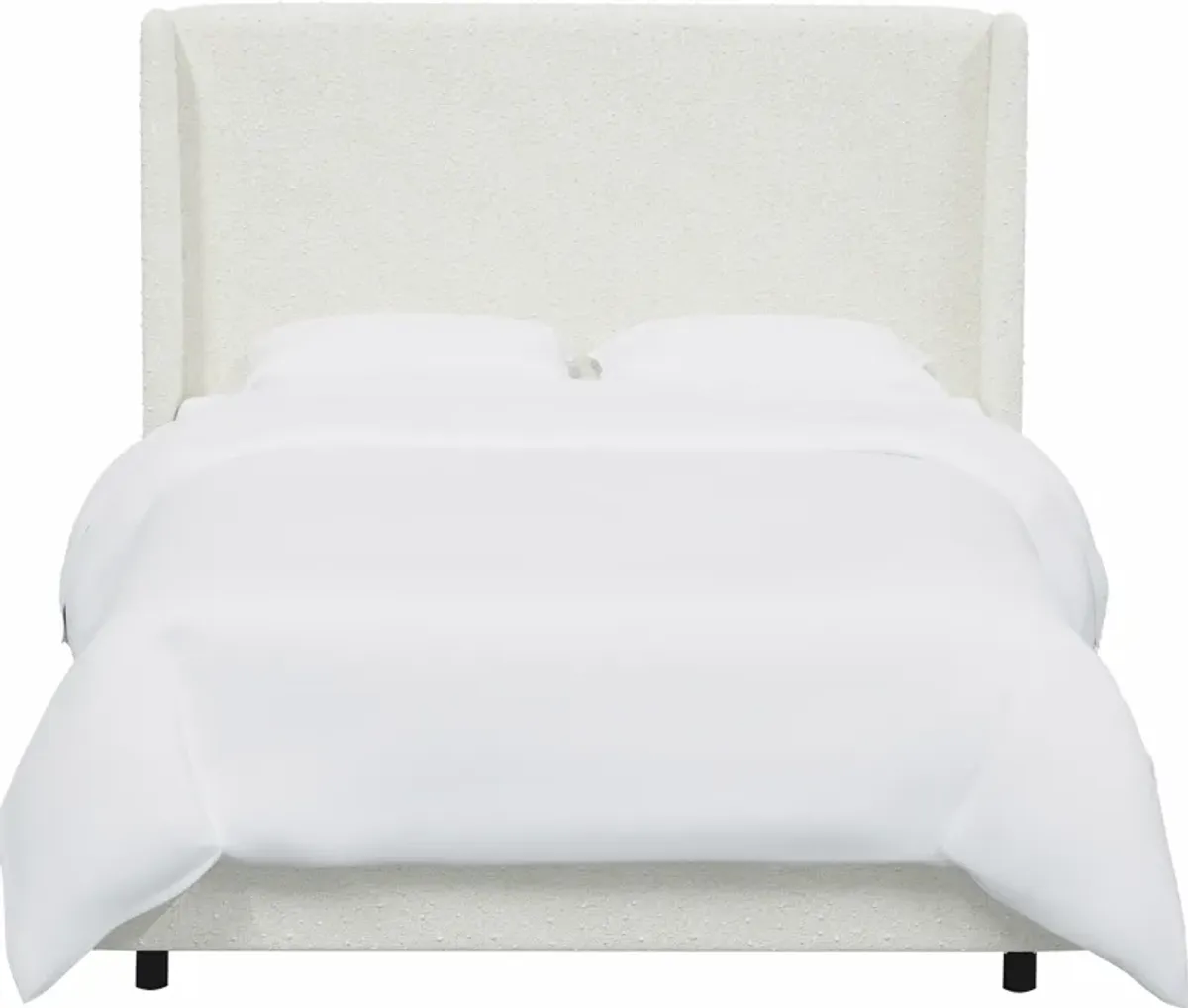 Kelly Wingback Bed - Handcrafted - White