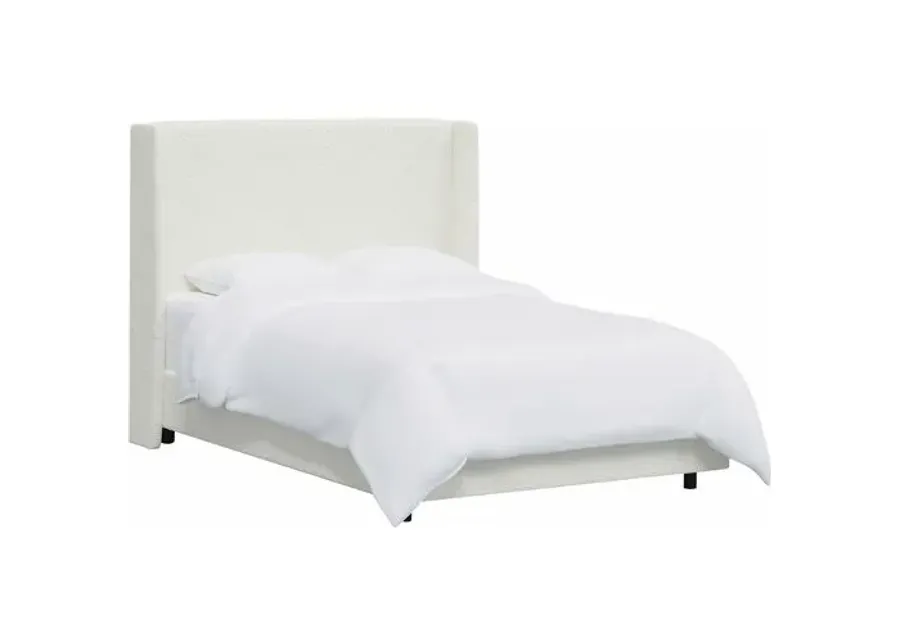 Kelly Wingback Bed - Handcrafted - White