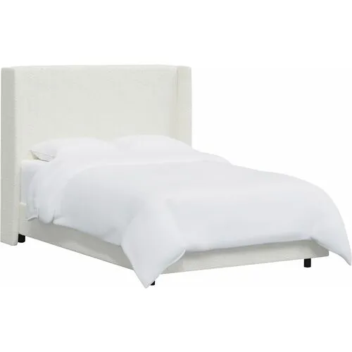 Kelly Wingback Bed - Handcrafted - White