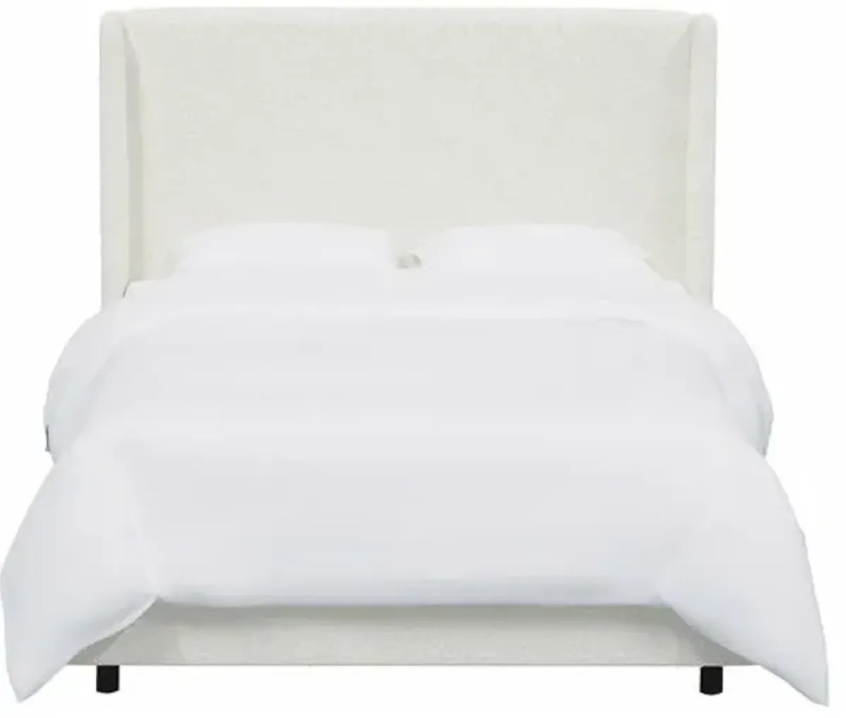 Kelly Wingback Bed - Handcrafted - White