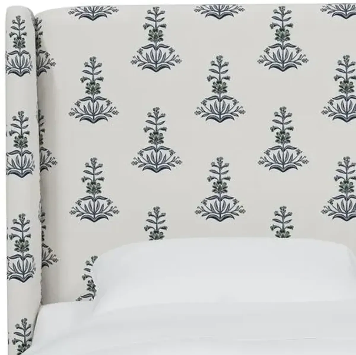 Kelly Wingback Headboard - Kiko Block - Blue