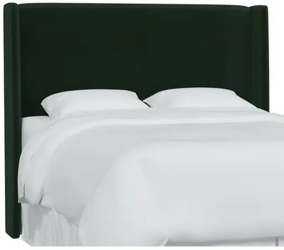 Kelly Velvet Wingback Headboard - Green