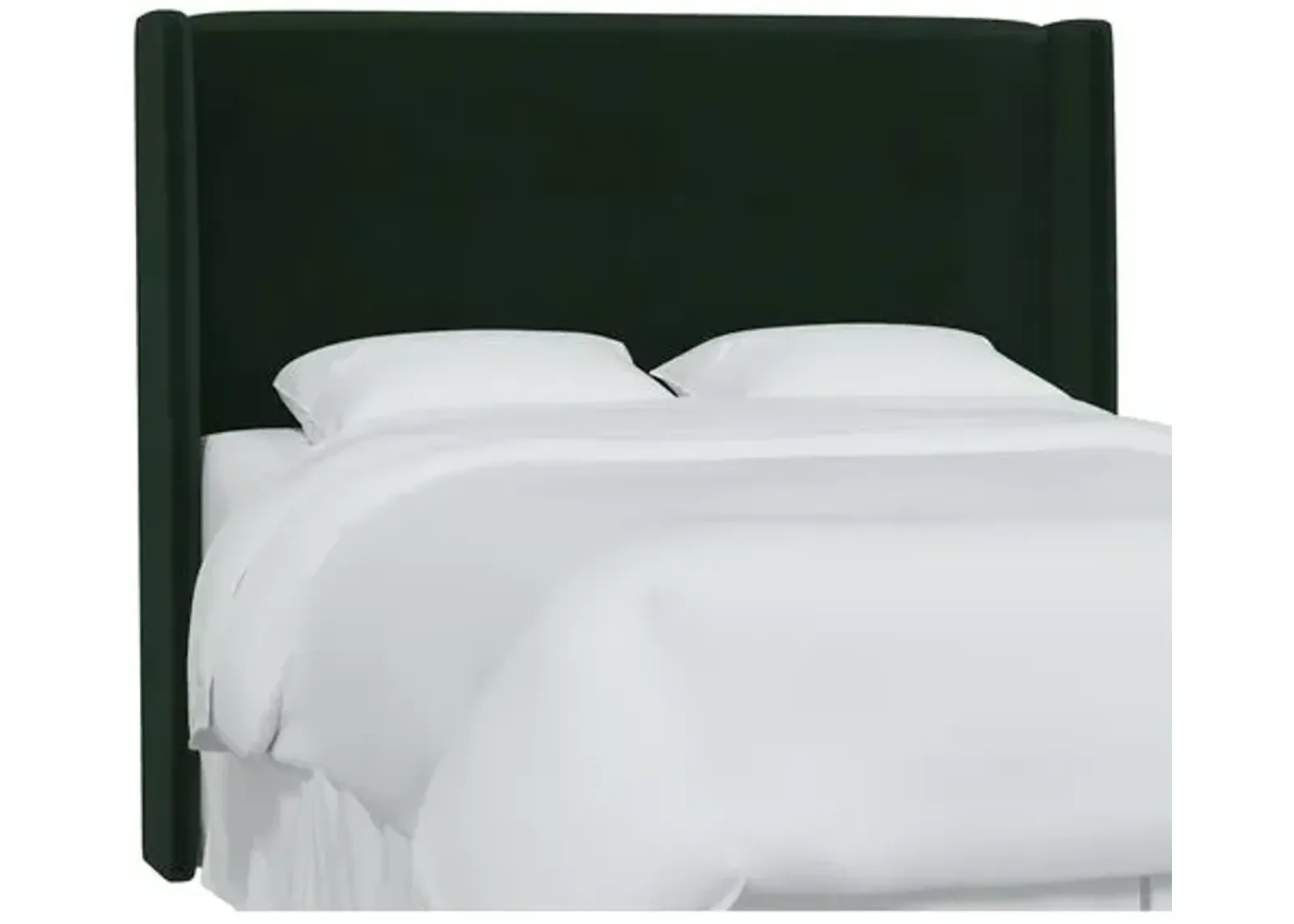 Kelly Velvet Wingback Headboard - Green