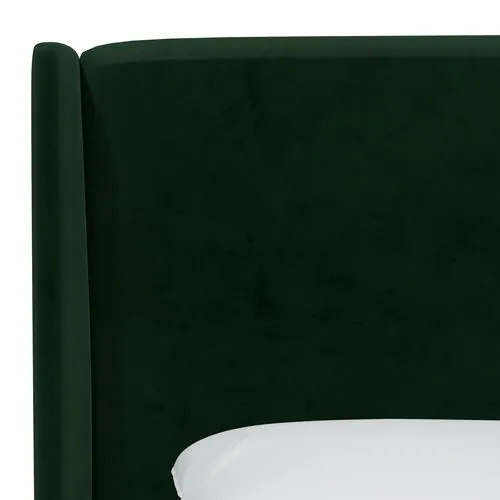 Kelly Velvet Wingback Headboard - Green