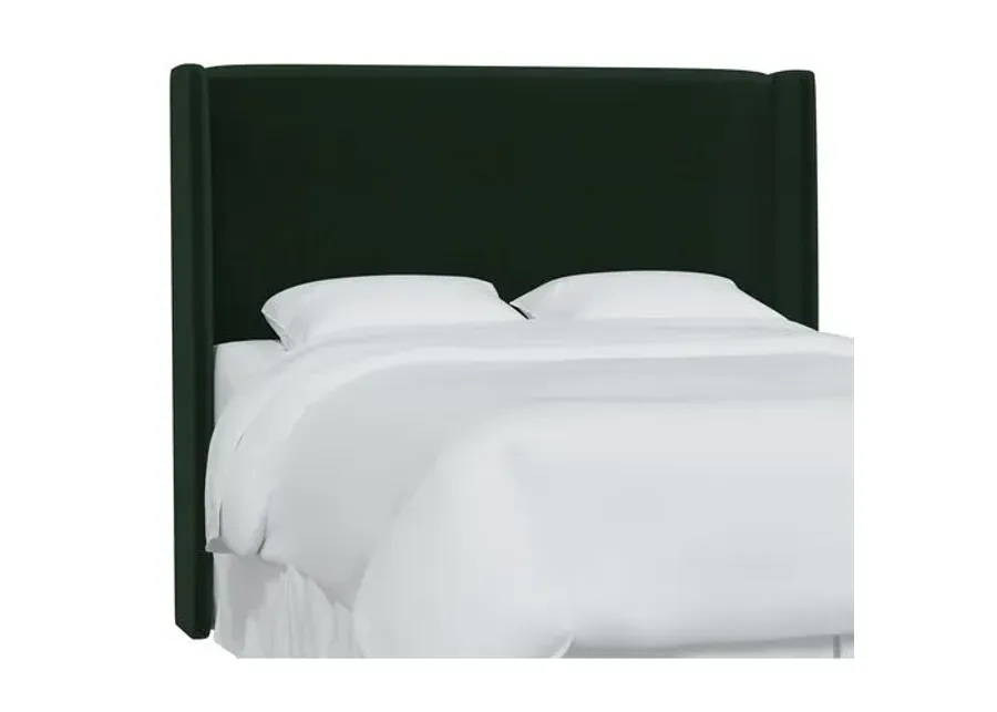 Kelly Velvet Wingback Headboard - Green