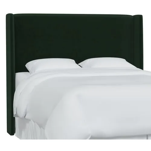 Kelly Velvet Wingback Headboard - Green