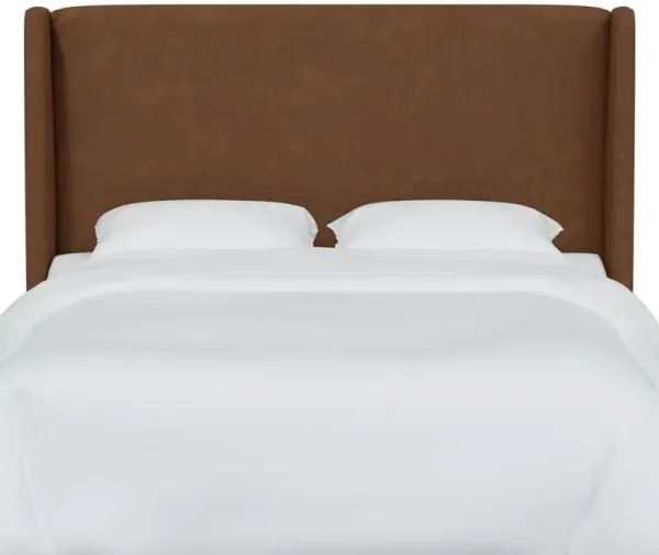 Kelly Faux Leather Wingback Headboard