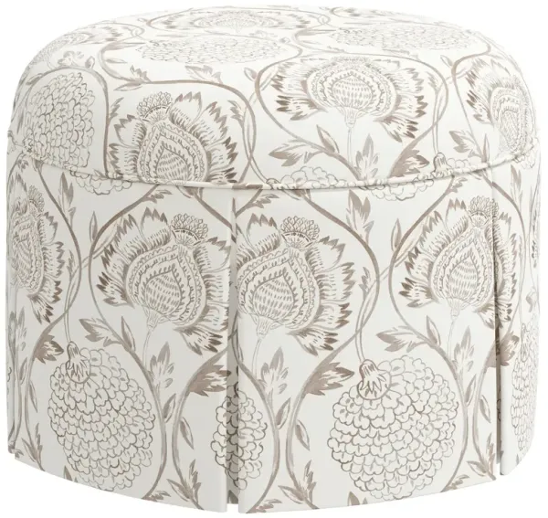Liza Skirted Ottoman, Ranjit Floral