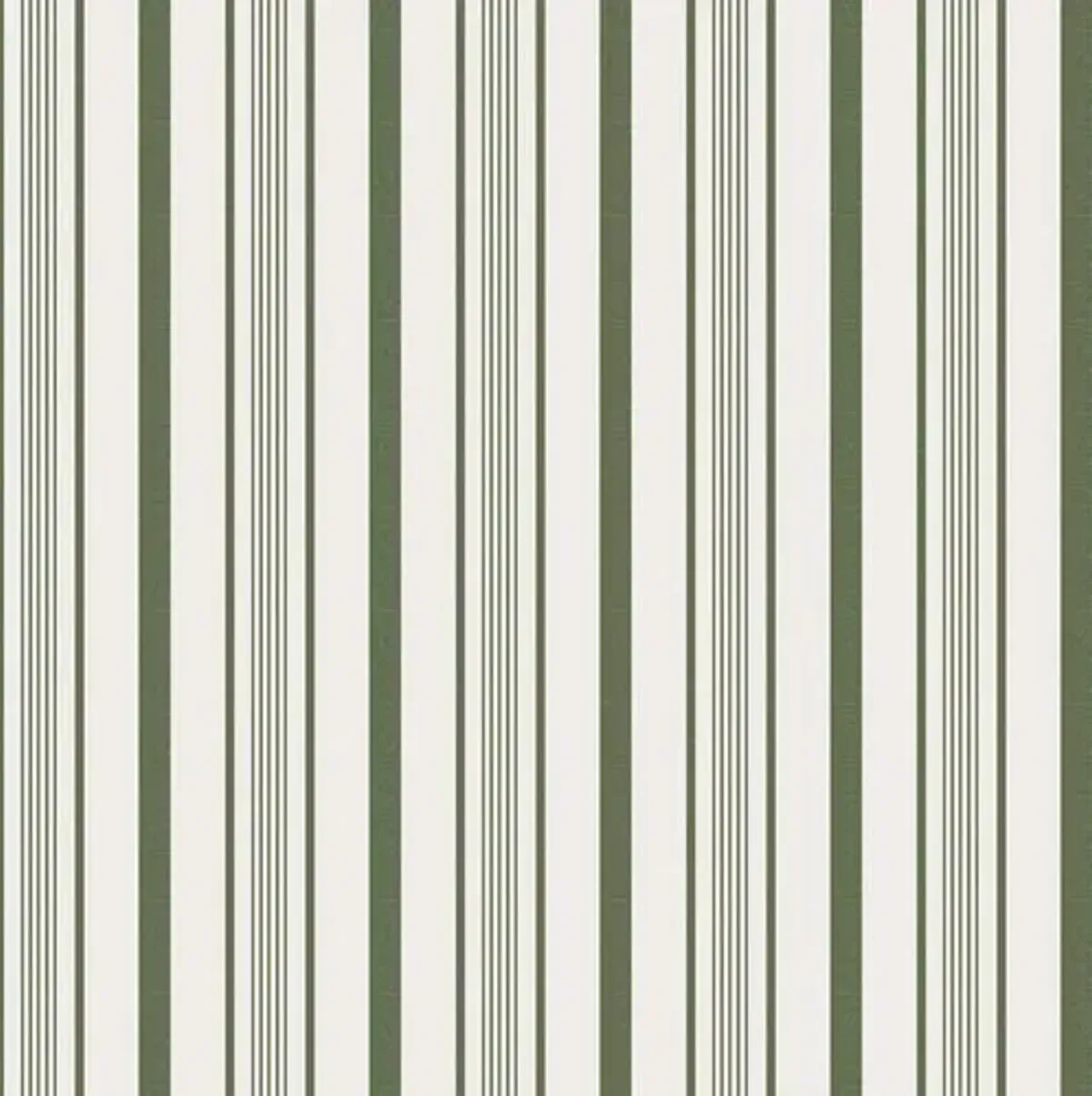 Anne Skirted Ottoman - Luli Stripe - Green