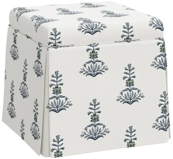 Anne Skirted Ottoman, Kiko Block