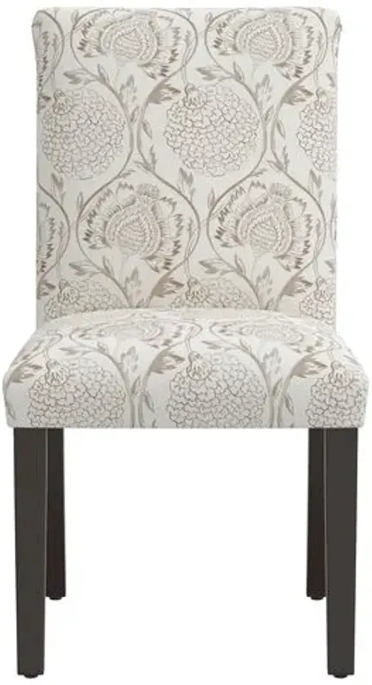 Shannon Side Chair - Ranjit Floral - Handcrafted - Brown