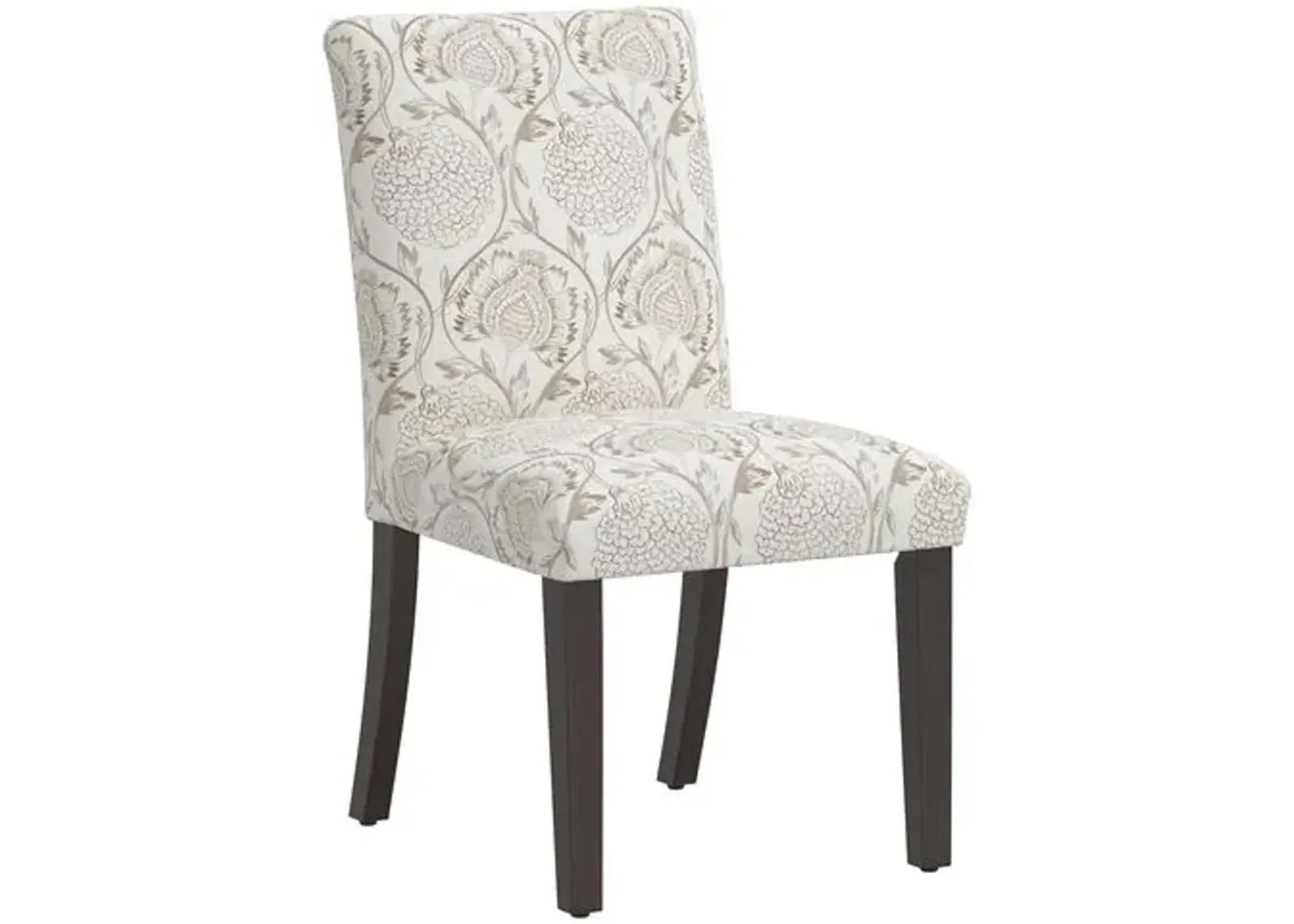 Shannon Side Chair - Ranjit Floral - Handcrafted - Brown