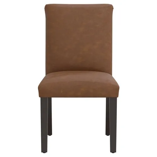 Shannon Faux Leather Side Chair - Brown